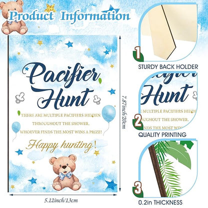 Thyle 51 Pcs Pacifier Hunt Baby Shower Games Include Baby 50 Acrylic