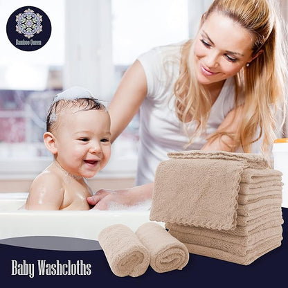 16 Pack Baby Washcloths - 10x10 Inch, Coral Fleece