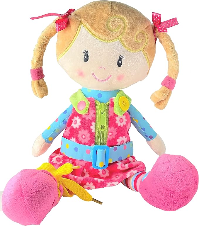 Sugar Snap Plush Learn to Dress Doll for Toddlers - 15" 2 Year