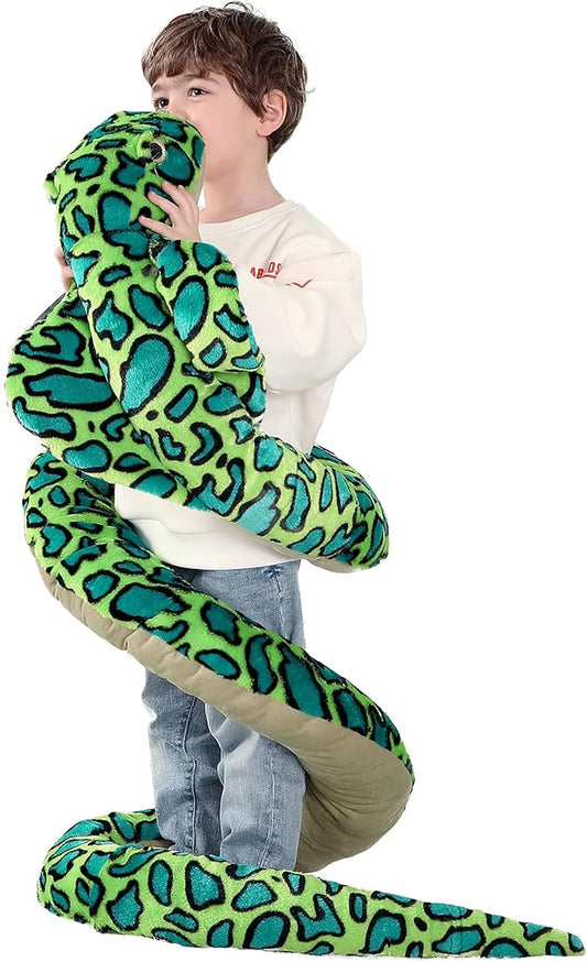 IKASA Giant Snake Stuffed Animal Plush Toy,106" Large Cobra Cute Jumbo Soft Toys