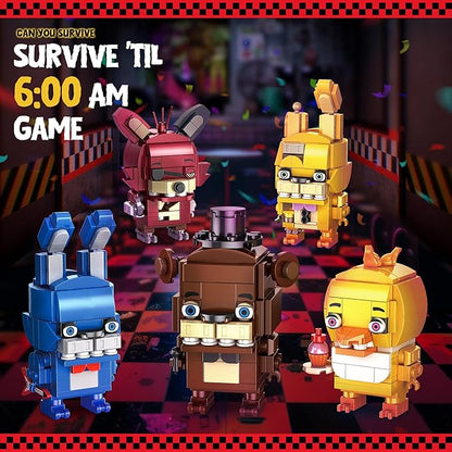 Five Nights Security Breach Building Block Toy, 5 Characters Action Figure, Horror Five Nights Game Toys Merch Building Set Toy for Boys Age 8-12, 988Pcs