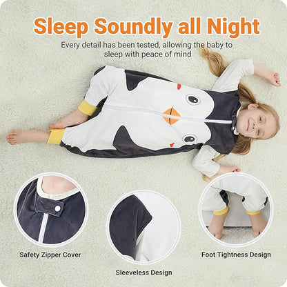 Baby Sleeping Sack Sleeveless, Toddler Sleeping Bag with Legs