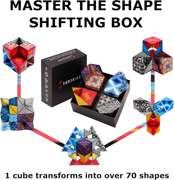 Shashibo Gift Box of 4- The Shape Shifting Box (36 3D Magnetic