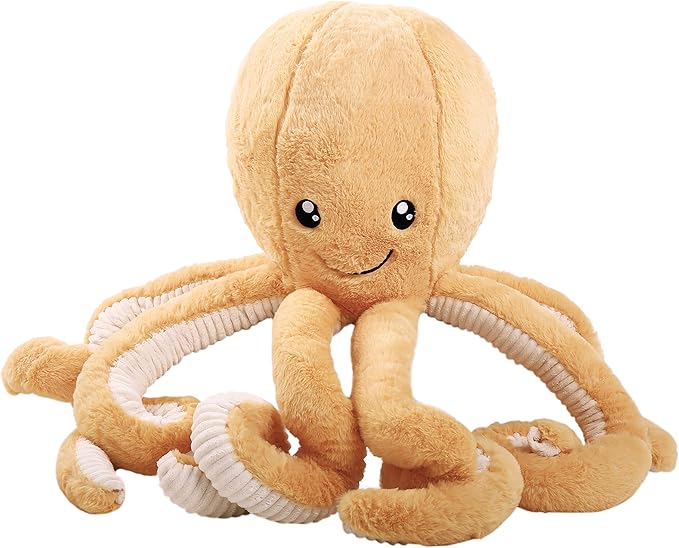 DENTRUN Octopus Stuffed Animals, Giant Octopus Plush Doll Play Toys for Kids Girls Boys Adults Birthday Xmas Halloween Present Stuffed Sea Animals Plushie 7/16/24/32 Inches, 5 Colors