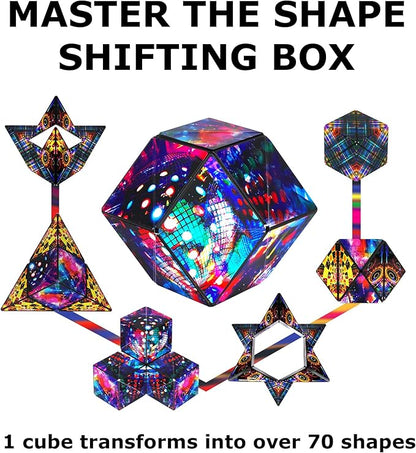 SHASHIBO Shape Shifting Box - Award-Winning, Patented Fidget Cube w/ 36 Rare Earth Magnets 70 Shapes,