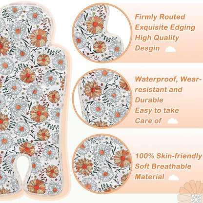Pinkunn 2 Pcs Gel Car Seat Cooling Pad for Baby Summer Breathable Ice Cushion Multifunctional Ice Stroller Cooler Mat for Stroller Baby Dining Chair Child Safety Seat(Classic Color,Flower)