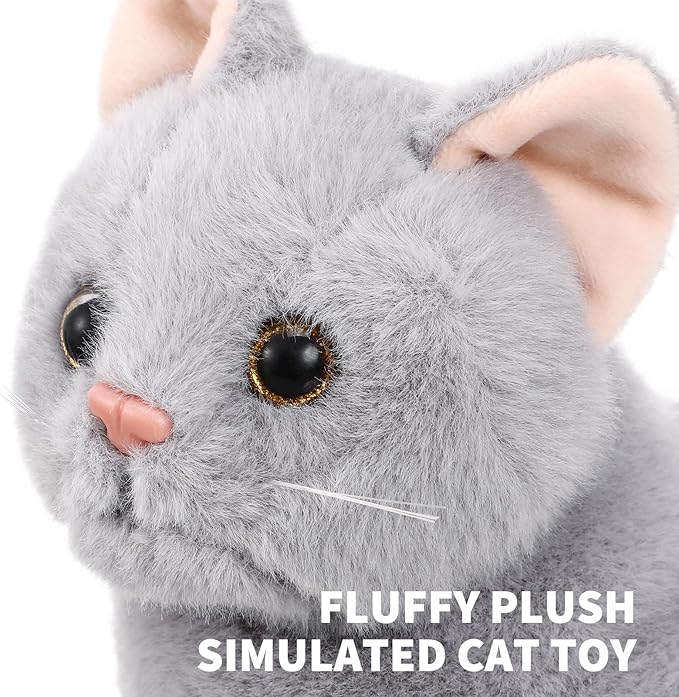 Gadpiparty Stuffed Cats Plush Cat Doll, Realistic Soft Plush Cat Toy for Adults 12 Inch)