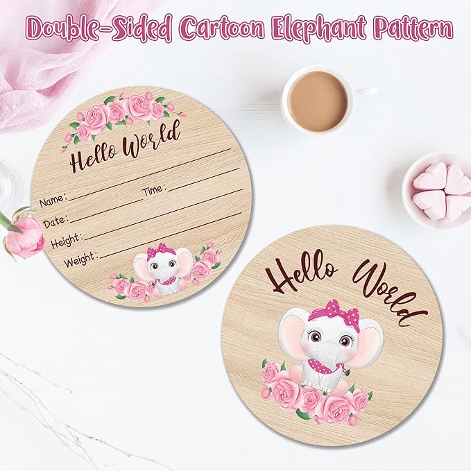 R HORSE Baby Birth Announcement Sign with Maker Pen Hello