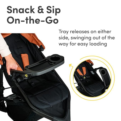 BOB Gear Wayfinder Jogging Stroller with Snack Tray, Independent Dual Suspension, Air-Filled Tires, and 75-Pound Weight Capacity, Canyon