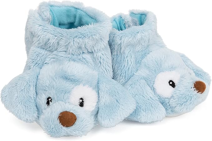 Baby GUND Spunky Puppy Rattle Booties Plush Baby Infant Shoes, Blue