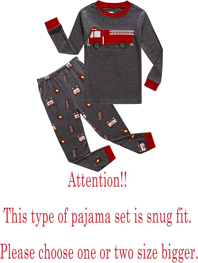 Family Feeling Little Big Boy Pajamas Sets 100% Cotton Pjs