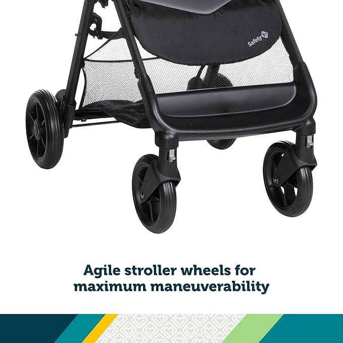 Safety 1st Smooth Ride Travel System Stroller and Car Seat OnBoard™ FLX - Efficient Infant Car Seat Stroller and Infant Car Seat and Stroller Combo, Black Cherry