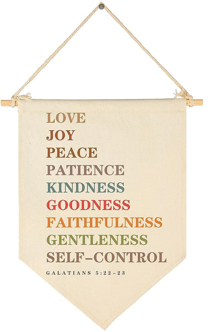 Love Joy Peace Patience-Bible Verse Decor-Scripture Flag Sign Gifts