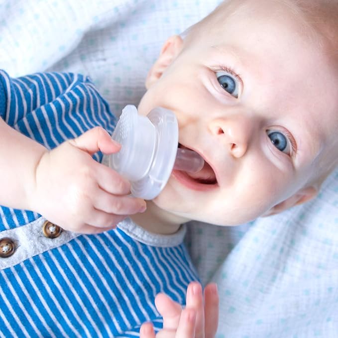 Freezable Pacifier for Teething | BPA Free Medical Grade Silicone 0-9 Months
