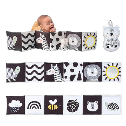 Taf Toys Newborn Soft Activity Book Black & White High 0-12 Months
