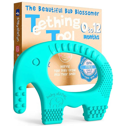 Teething Toys for Babies Age 0 to 12 Months - Baby Elefun 5X Pain Relief Smart Teether