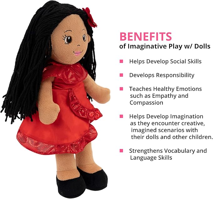 Playtime by Eimmie 14”Soft Baby Doll - Plush Rag Dolls for 2 Year Old Girls & Boys, Toddler & Infants