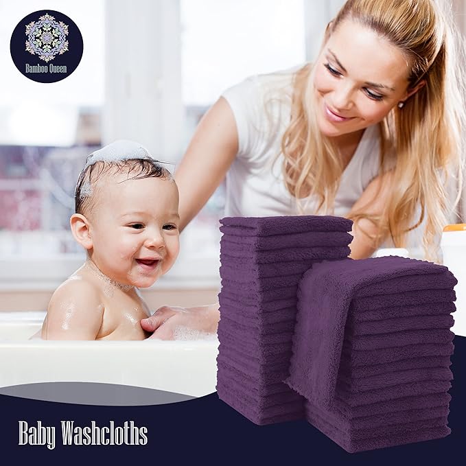 32 Pack Baby Washcloths - Luxury Coral Fleece 10x10 Inch