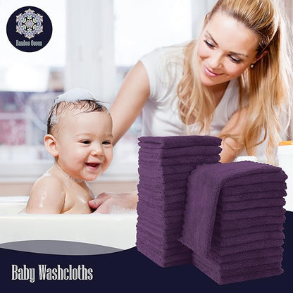32 Pack Baby Washcloths - Luxury Coral Fleece 10x10 Inch