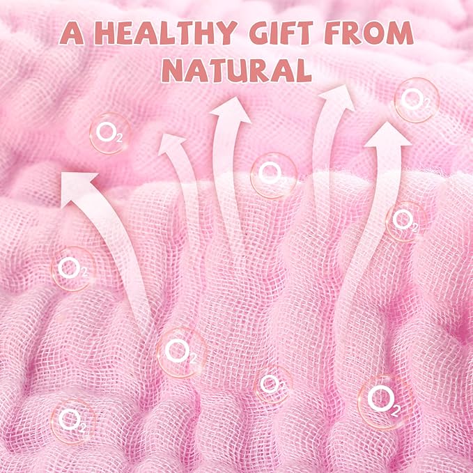 MUKIN Baby Washcloths and Burp Cloths, Soft Absorbent Towels for Newborns 6 Pack, 12x12 Inches