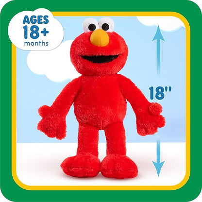 SESAME STREET Big Hugs 18-inch Large Plush Elmo Doll, Soft and Cuddly 18 Month
