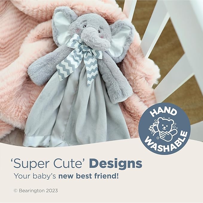 Bearington Baby Lil' Spout Snuggler, 15 Inch Gray Elephant Plush
