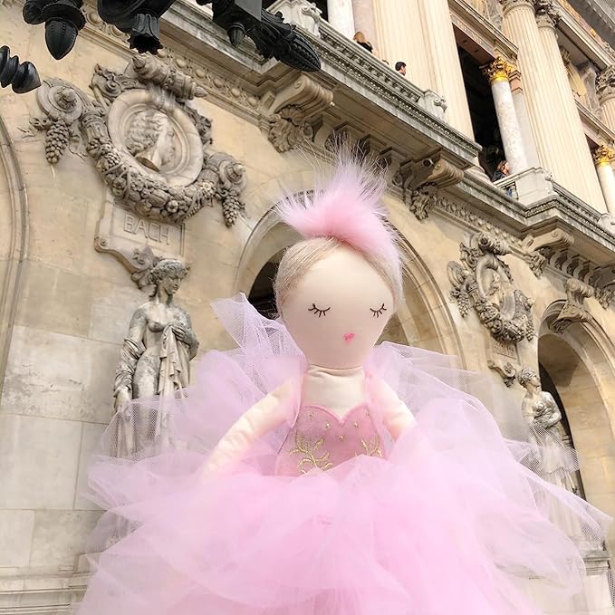 Mon Ami Swan Princess Ballerina Doll - 22", Soft Elegant Plush Doll for Little Girls