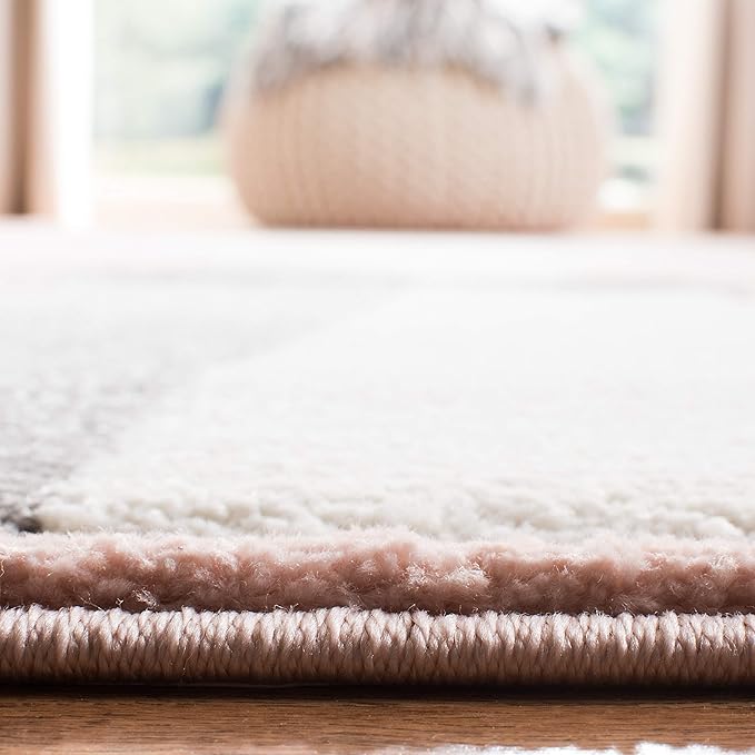 SAFAVIEH Carousel Kids Collection Accent Rug - 2' x 3', Pink & Ivory, Doe Design, Non-Shedding & Easy Care, Ideal for High Traffic Areas for Boys & Girls in Playroom, Nursery, Bedroom (CRK191P)