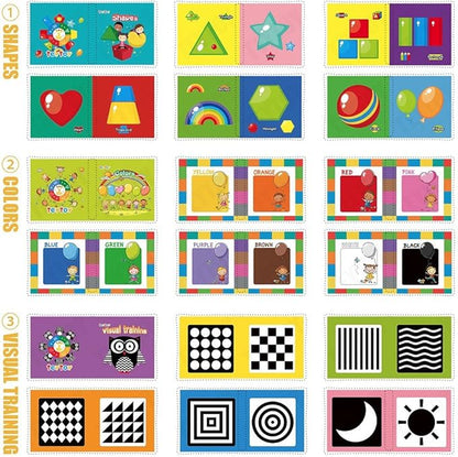 teytoy My First Soft Book, 6 PCS Nontoxic Fabric Baby Cloth Books Early Education Toys Activity Crinkle Cloth Book for Toddler