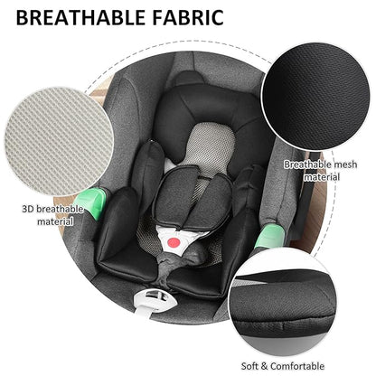 Baby Support Cushion - Breathable 3D Mesh Infant Insert for Strollers, Car Seats, High Chairs, and More - Perfect for Newborns (Black)