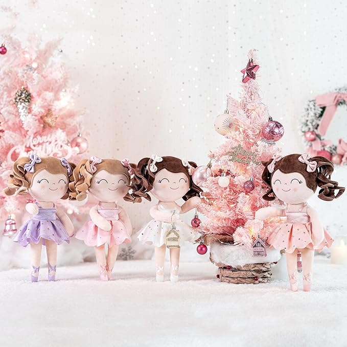 Gloveleya Baby Dolls Soft Snuggly Curly Hair Ballerina Doll First 14inches Ballerina