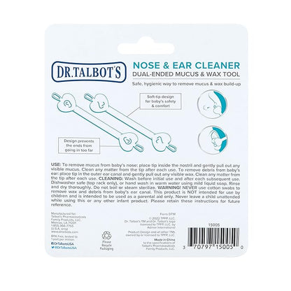 Dr. Talbot?s Baby Safe Nose and Ear Cleaner Set with Hygienic Travel Case, Gentle Dual-Ended Easy Mucus and Wax Remover Tool 2 Pack,
