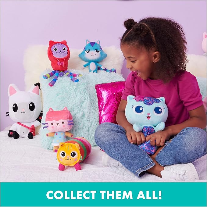 Gabby’s Dollhouse, 14-inch Interactive Talking MerCat Plush Kids Toys with Lights 3 and