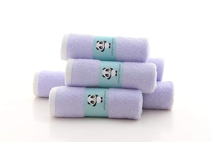 HIPHOP PANDA Baby Washcloths, Rayon Made from Bamboo - 2 Layer Ultra Soft Absorbent Newborn Bath Face Towel 6 Pack