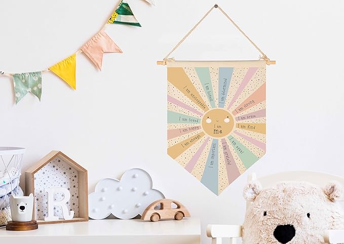 Positive Encourage Inspirational Flag Sign Gifts for Baby Newborn Boys