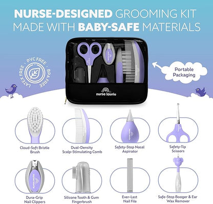 Store Baby Grooming Kit - Newborn Girl & Boy Infant Care - First Aid, Bath, Cradle Cap, Hygiene, Hair, Nail, Safety & Healthcare Essentials - Designed by a Pediatric Nurse & Mom