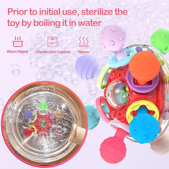Baby Sensory Teething Toys - Infant Teethers Montessori Toys, Updated 0 3 6 9 12 18
