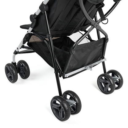 Summer by Ingenuity 3D Mini Convenience Stroller – Lightweight Stroller with Compact Fold, Multi-Position Recline, Canopy with Pop Out Sun Visor – Umbrella Stroller for Travel and More, Cashew Tan