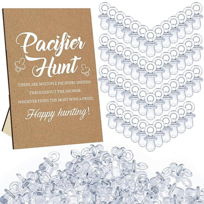 Thyle 51 Pcs Pacifier Hunt Baby Shower Games Include Baby 50 Acrylic