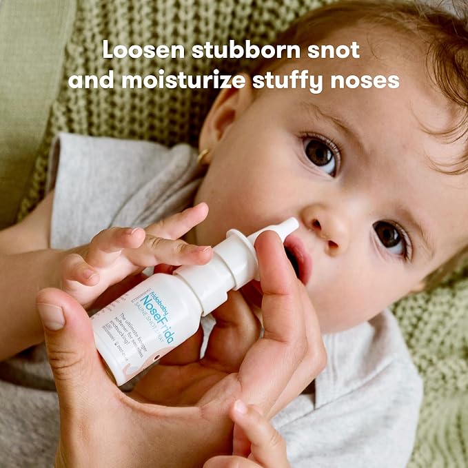 Frida Baby NoseFrida Nasal Saline Spray, Baby Saline Drops + Spray to Soften Nasal Passages 0.68 fl