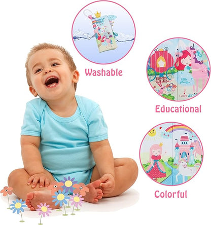 BebeMondo Baby Books 0-6 Months, Touch Feel Soft Cloth Crinkle Books for Babies 6 to 12 Months