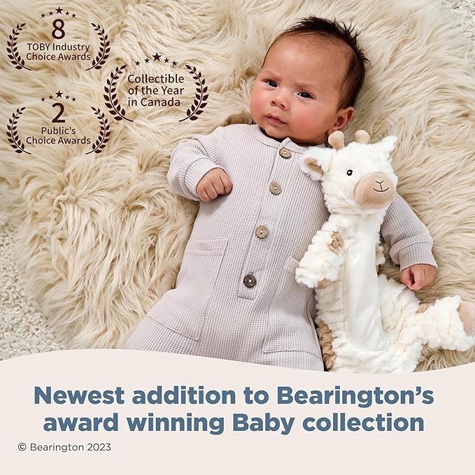 Bearington Lil' Lofty 13 Inch Giraffe Security Blanket for Babies - Giraffe Lovey