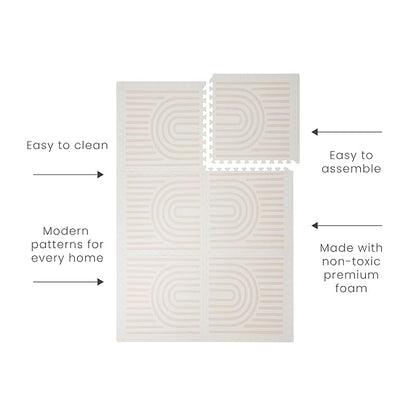 Toddlekind Playmat - Premium Foam Playmat, 4 x 6 feet Premium Quality Foam Play Mat for Babies/Toddlers
