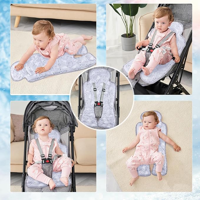 Gel Car Seat Cooler Pad Summer Universal Baby Stroller Ice Cushion Cooler Mat Cooling Seat Liner for Babies Multifunctional Baby Baby Cushion Chair (Pumpkin)