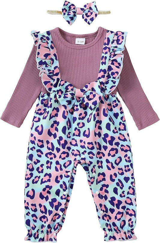 Newborn Baby Girls One Piece Romper Jumpsuit Cute Floral Print