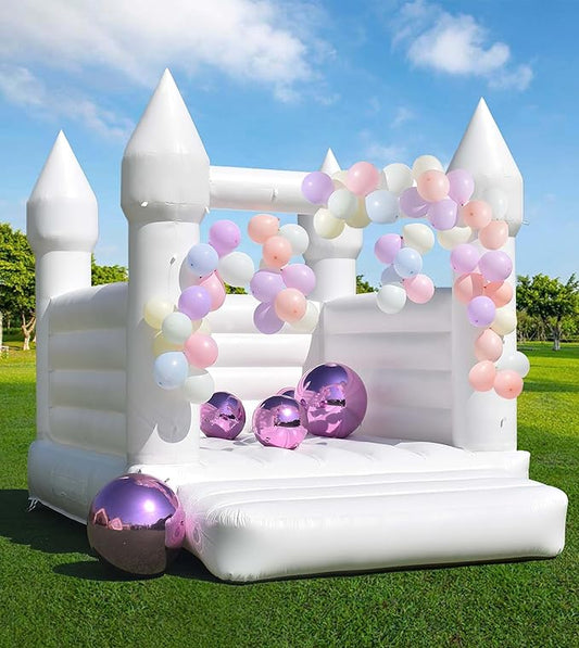 White Bounce House Inflatable Bounce House with Blower,13x12x10 FT Indoor