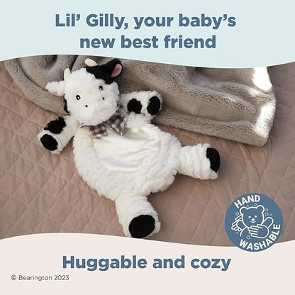 Bearington Lil' Gilly 13 Inch Cow Security Blanket for Babies - Cow Lovey