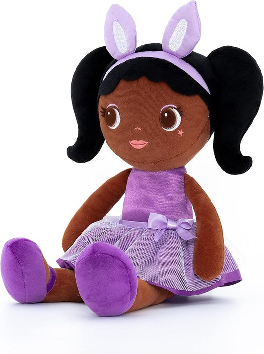Lazada Soft Baby Doll Girl Gifts Plush African Dolls Girl 16"