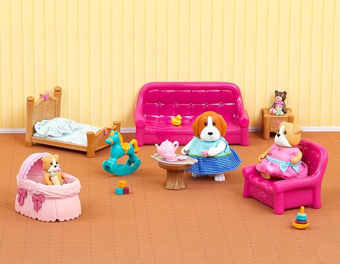 Lil Woodzeez – Dollhouse Furniture Playset 3 Posable 3 Years