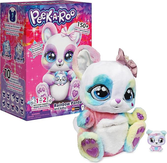 Interactive Rainbow Plush Toy and Baby with Bonus Bows, Over 150 Sounds & Actions 5 and